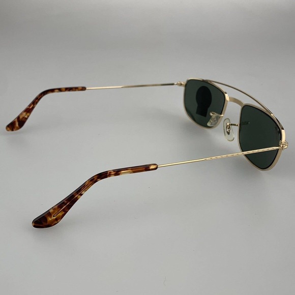 Vintage B & L Ray-Ban Gold Aviator Sunglasses W1756 XRAS Bausch & Lomb NOS - Picture 4 of 11